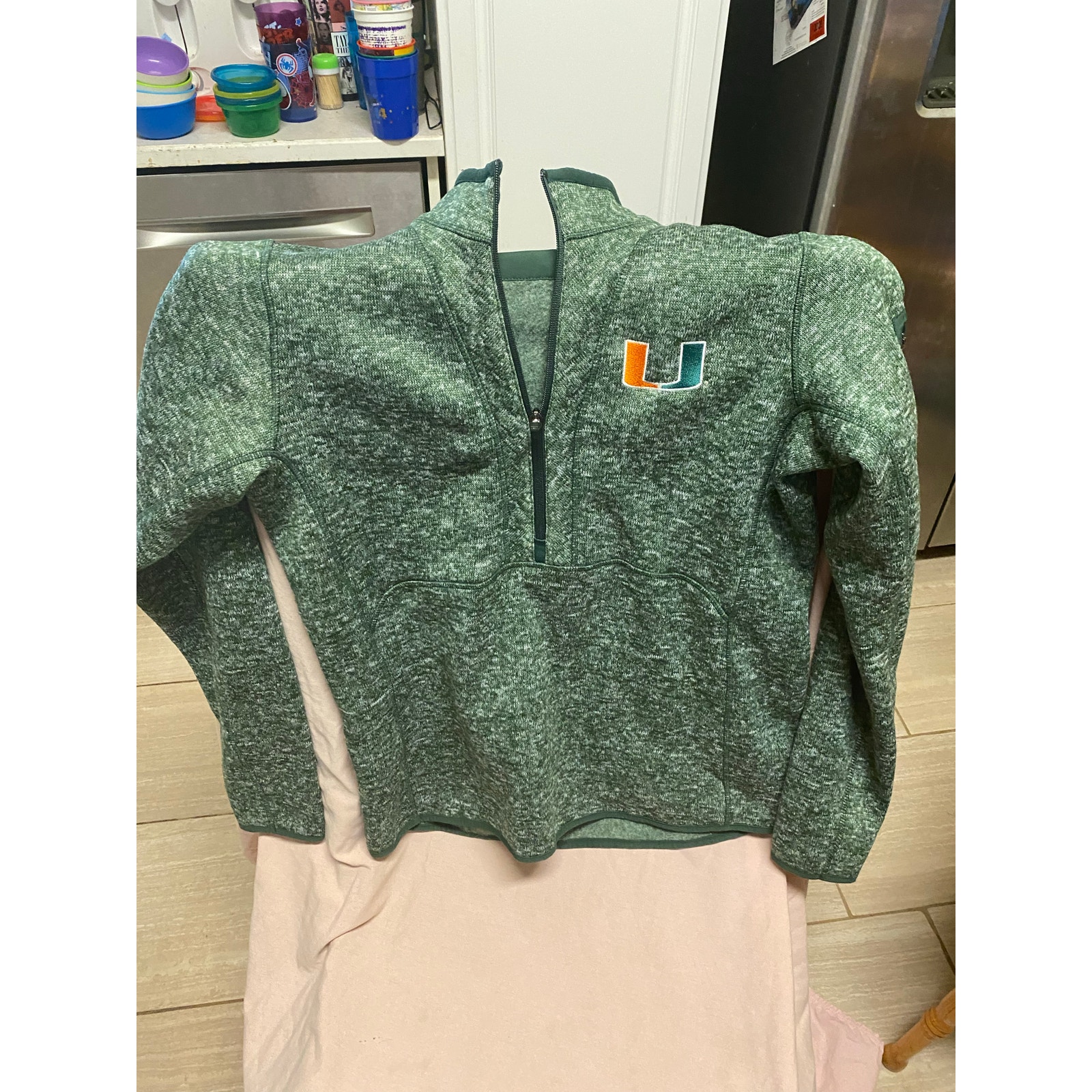 Antiqua University Of Miami Pull-Over Size Medium